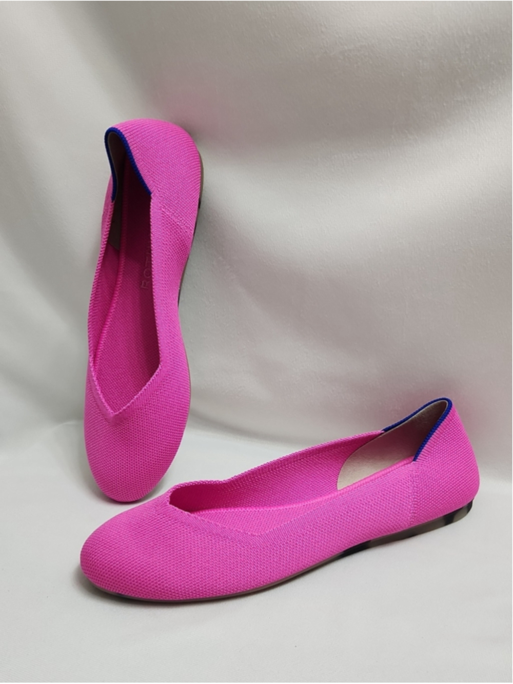 Rothy's The Flat Hot Pink Round-toe Ballet Flats (Size 8.5)